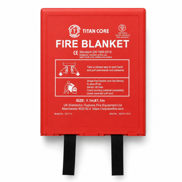 1.1m x 1.1m Fire Blanket Hard Case