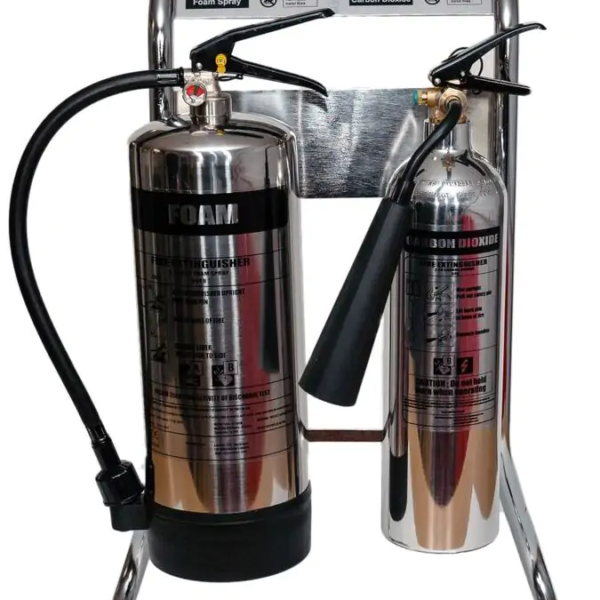 Double chrome tubular stand for 2kg CO2 or 6-9kg/ltr