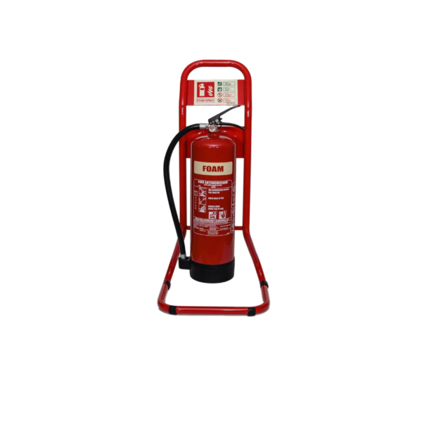 Single red tubular stand for 2kg CO2 or 6-9kg/ltr