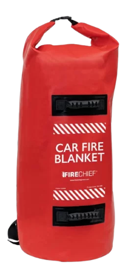 Single-use car blanket 6.00m x 8.00m with red backpack