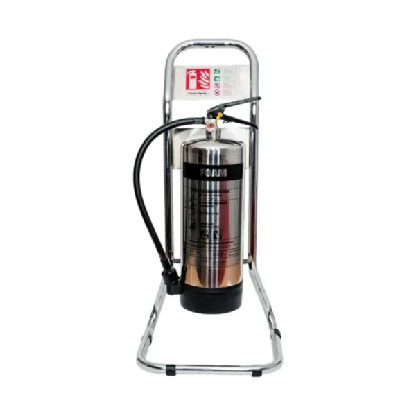 Single Chrome Tubular Fire Extinguisher Stand
