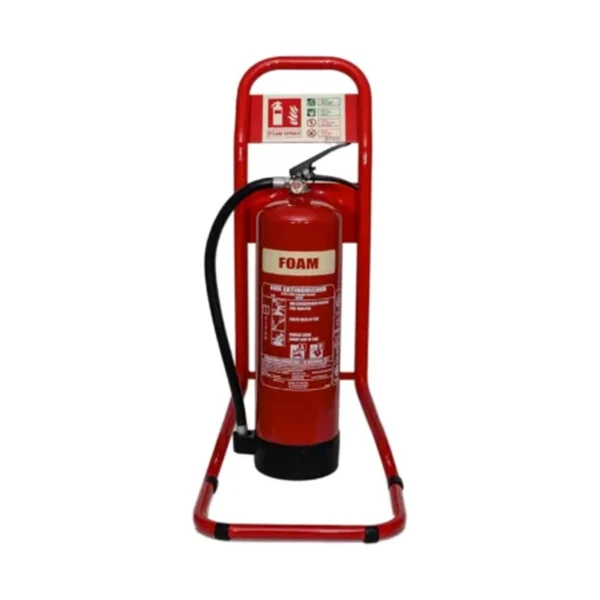 Single Red Tubular Fire Extinguisher Stand