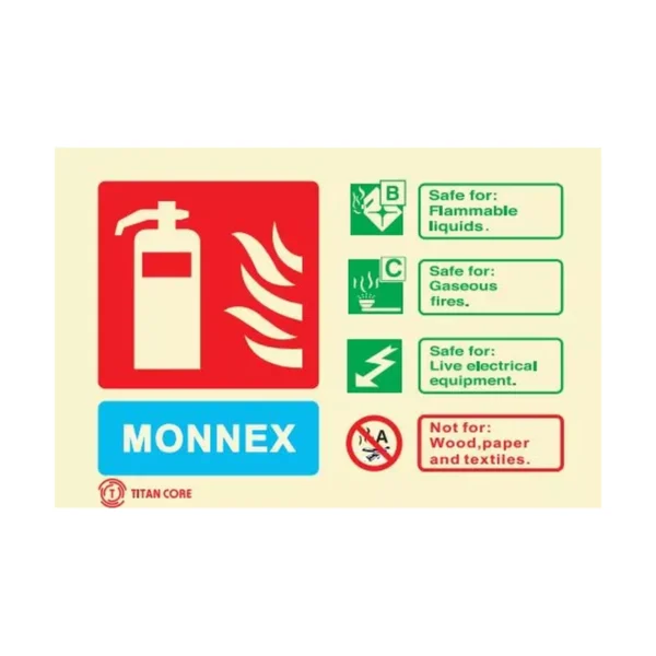 Monnex Fire Extinguisher Sign Photoluminescent - 100mm x 150mm